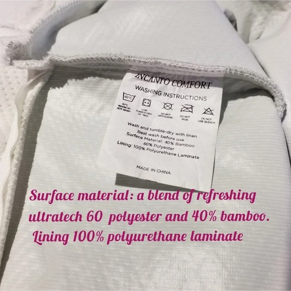 Twin Size Waterproof Bamboo Mattress‎ Protector With Pillowcase Protector Set